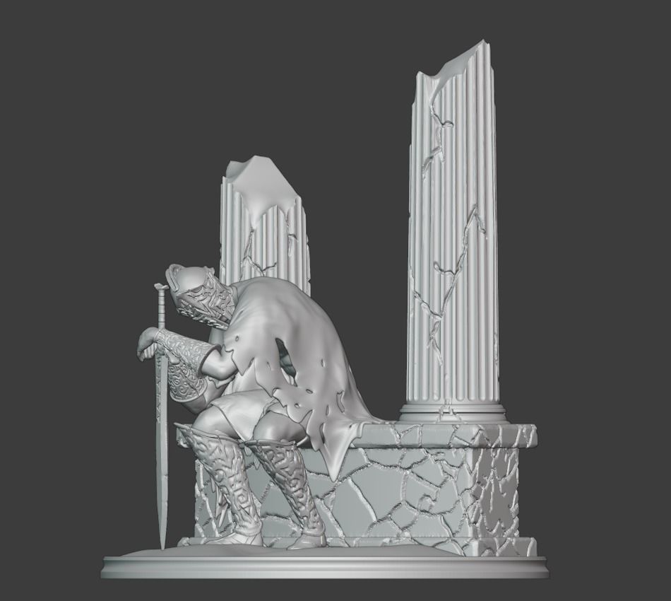 Cursed Spartan Statue  Free 3D print model_5