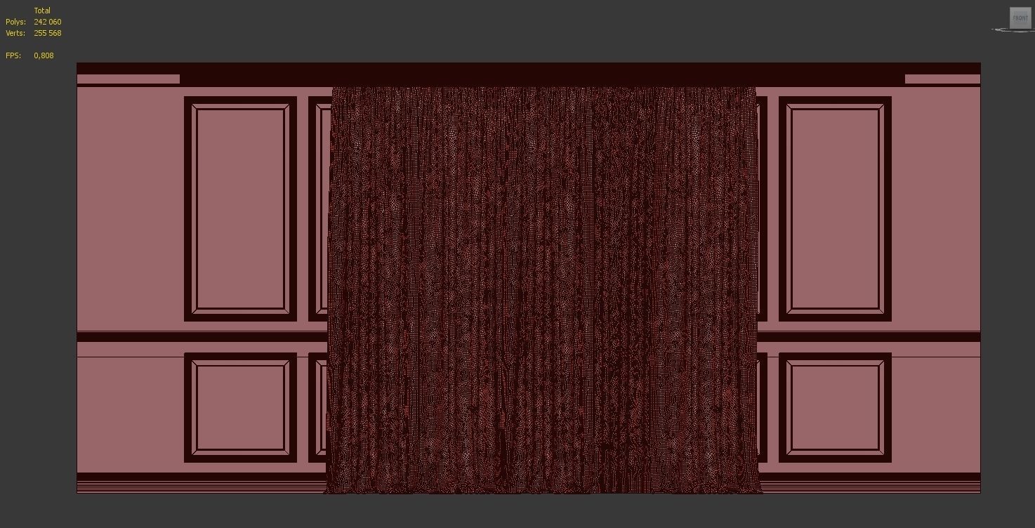 Curtain Set 302 3D model_4