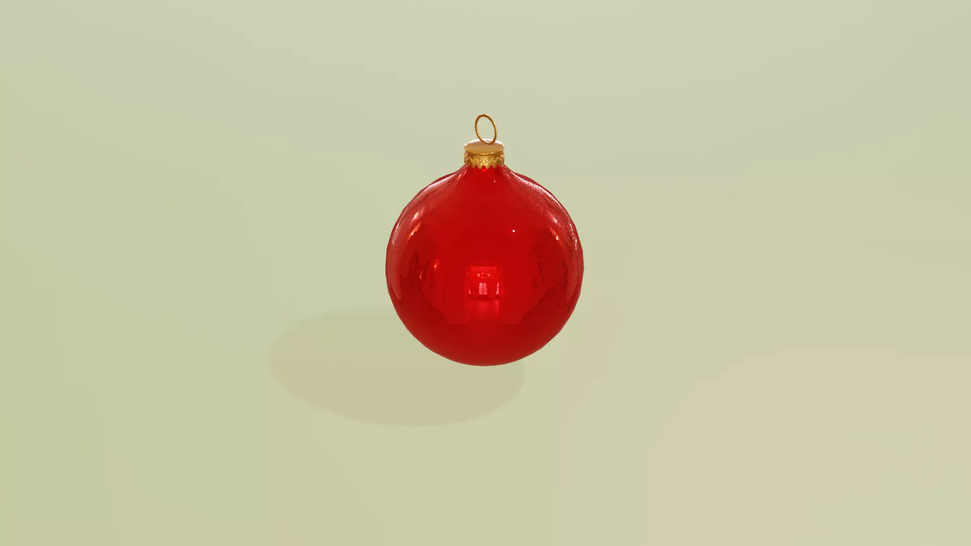 realistic red x-mas tree decorations Free low-poly 3D model