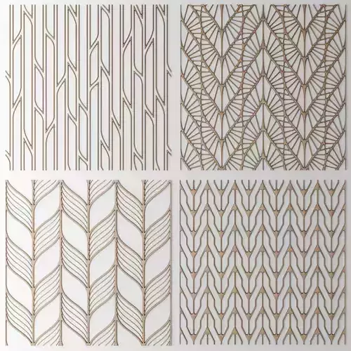 Set panel lattice grille 3D 42