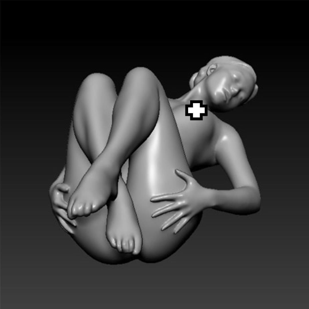 Invitation nude woman 3D print model_2