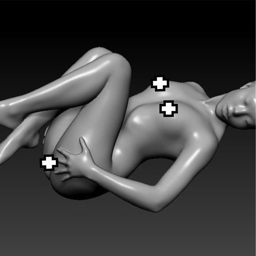 Invitation nude woman 3D print model