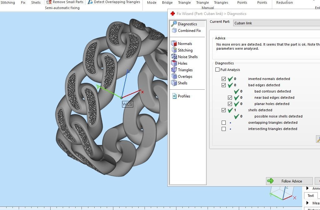 Cuban link ring 3D print model_6
