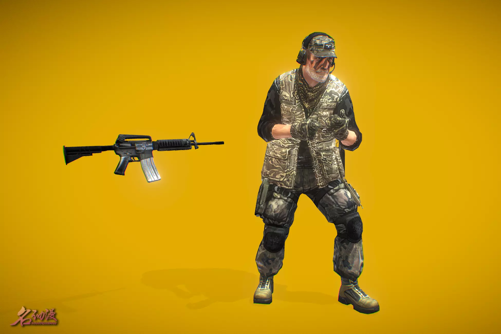 Battle Royale Soldier 4 Low-poly 3D model_0