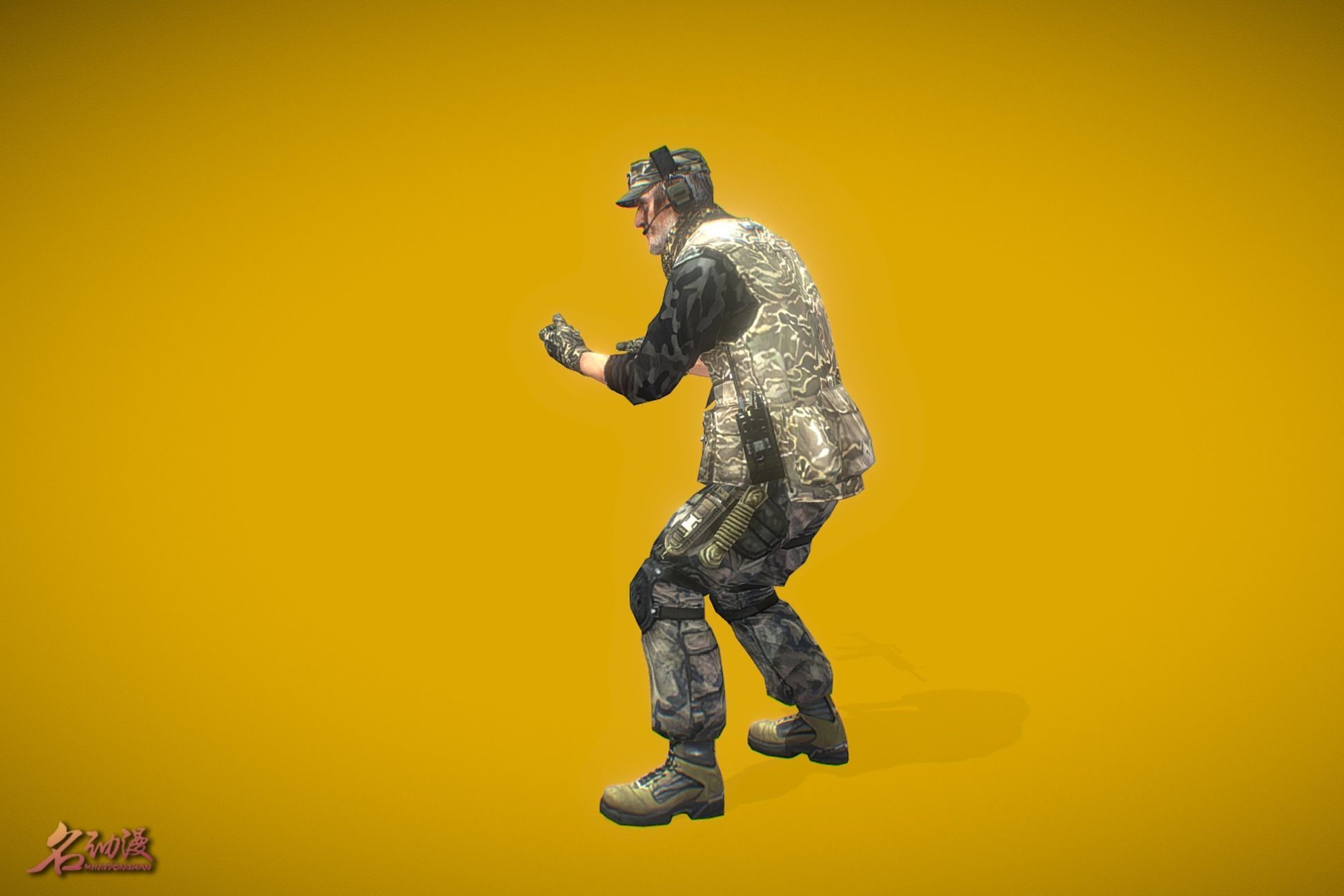 Battle Royale Soldier 4 Low-poly 3D model_2