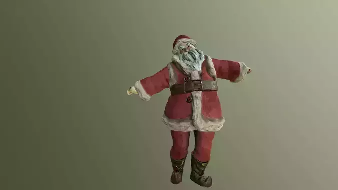 Santa Claus Happy Low-poly 3D model