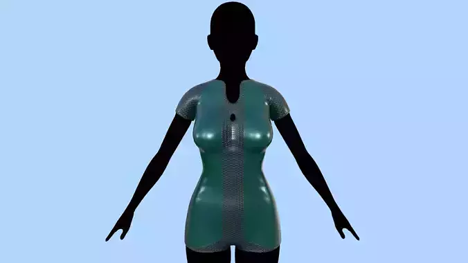 Overalls woman in dress