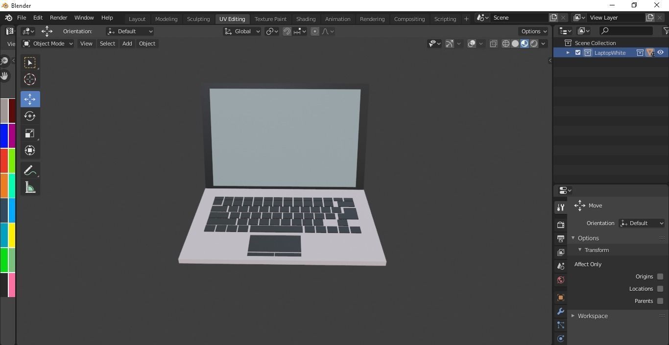 Laptop Low-poly 3D model_17