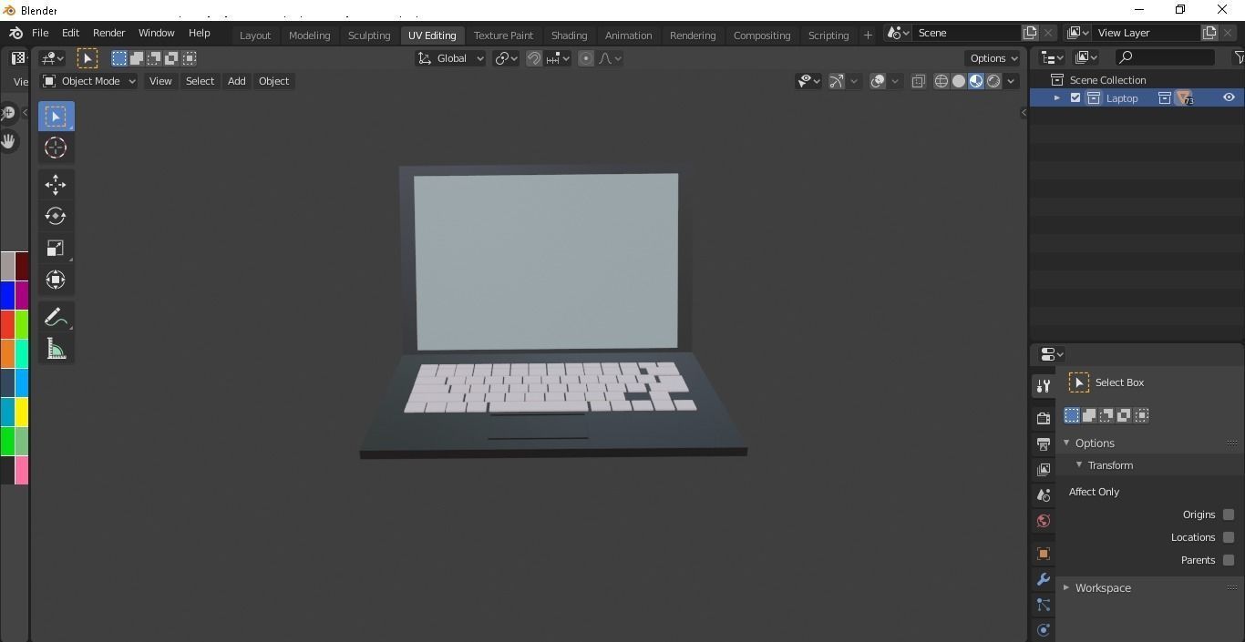 Laptop Low-poly 3D model_19