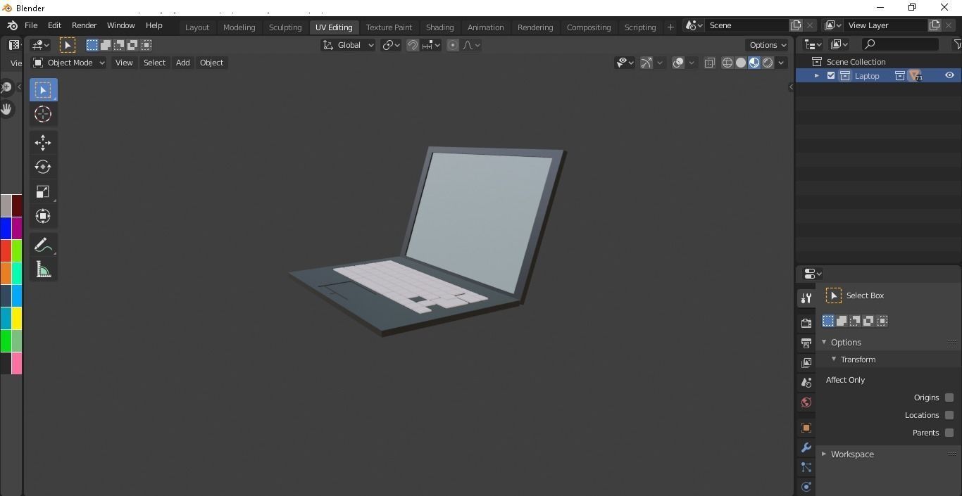 Laptop Low-poly 3D model_11