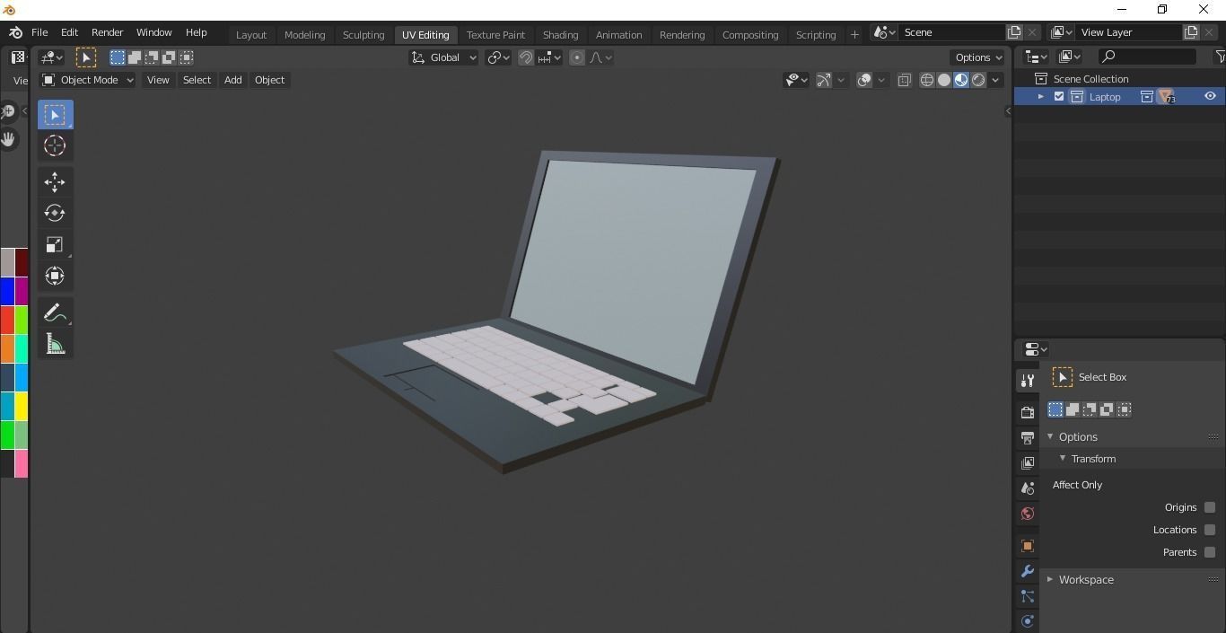 Laptop Low-poly 3D model_13