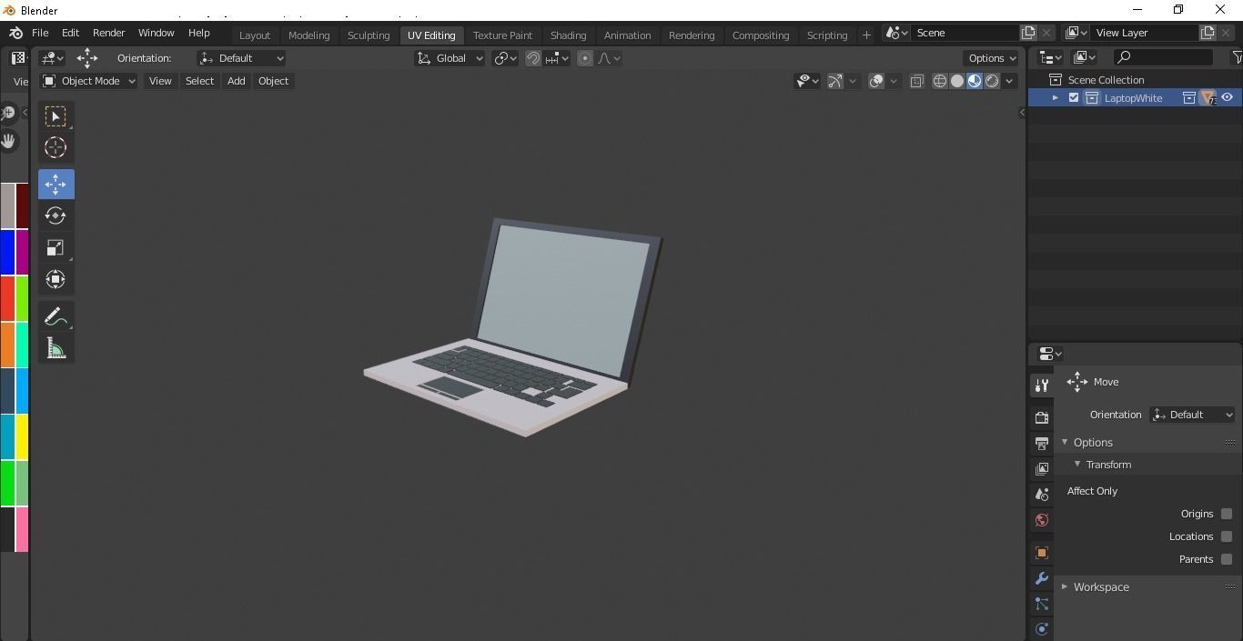 Laptop Low-poly 3D model_15