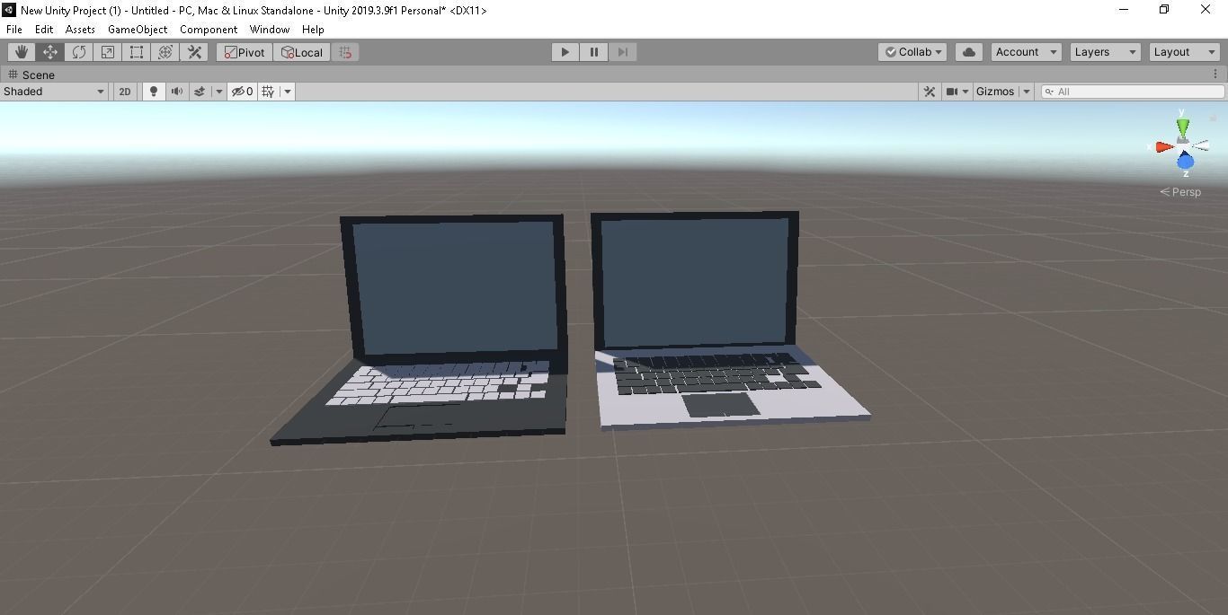 Laptop Low-poly 3D model_16