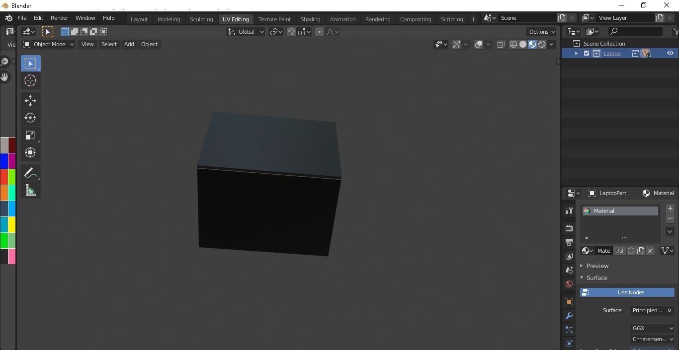 Laptop Low-poly 3D model_5