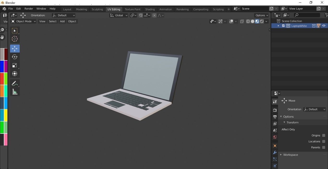 Laptop Low-poly 3D model_18
