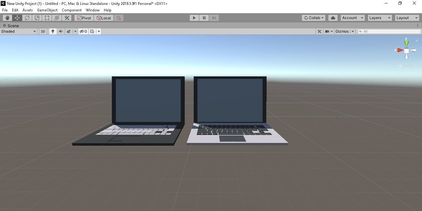 Laptop Low-poly 3D model_6