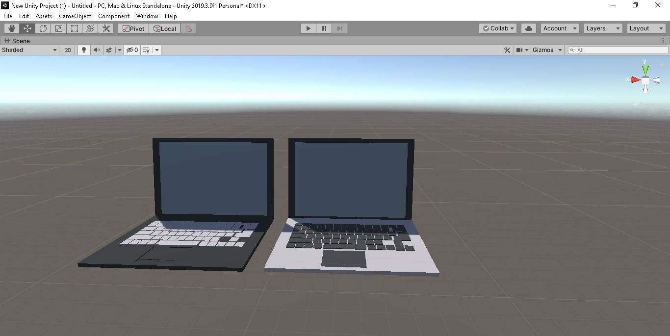 Laptop Low-poly 3D model_12