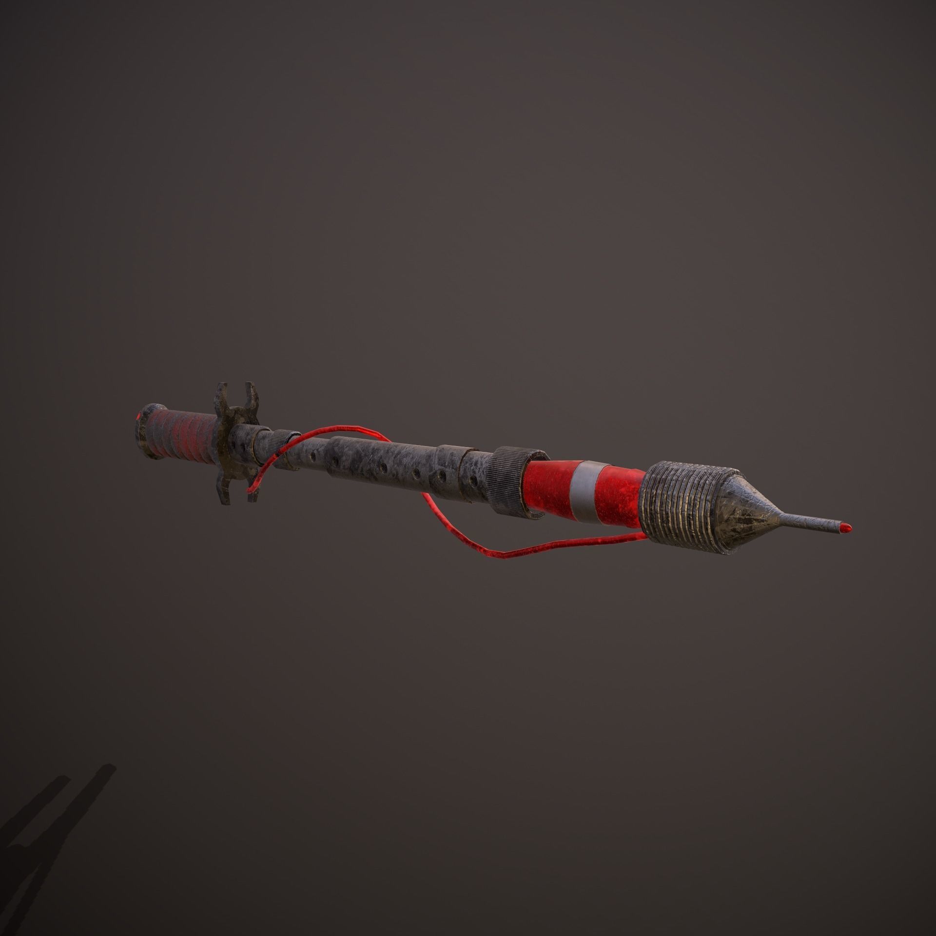 Sci-Fi harpoon Low-poly 3D model_4