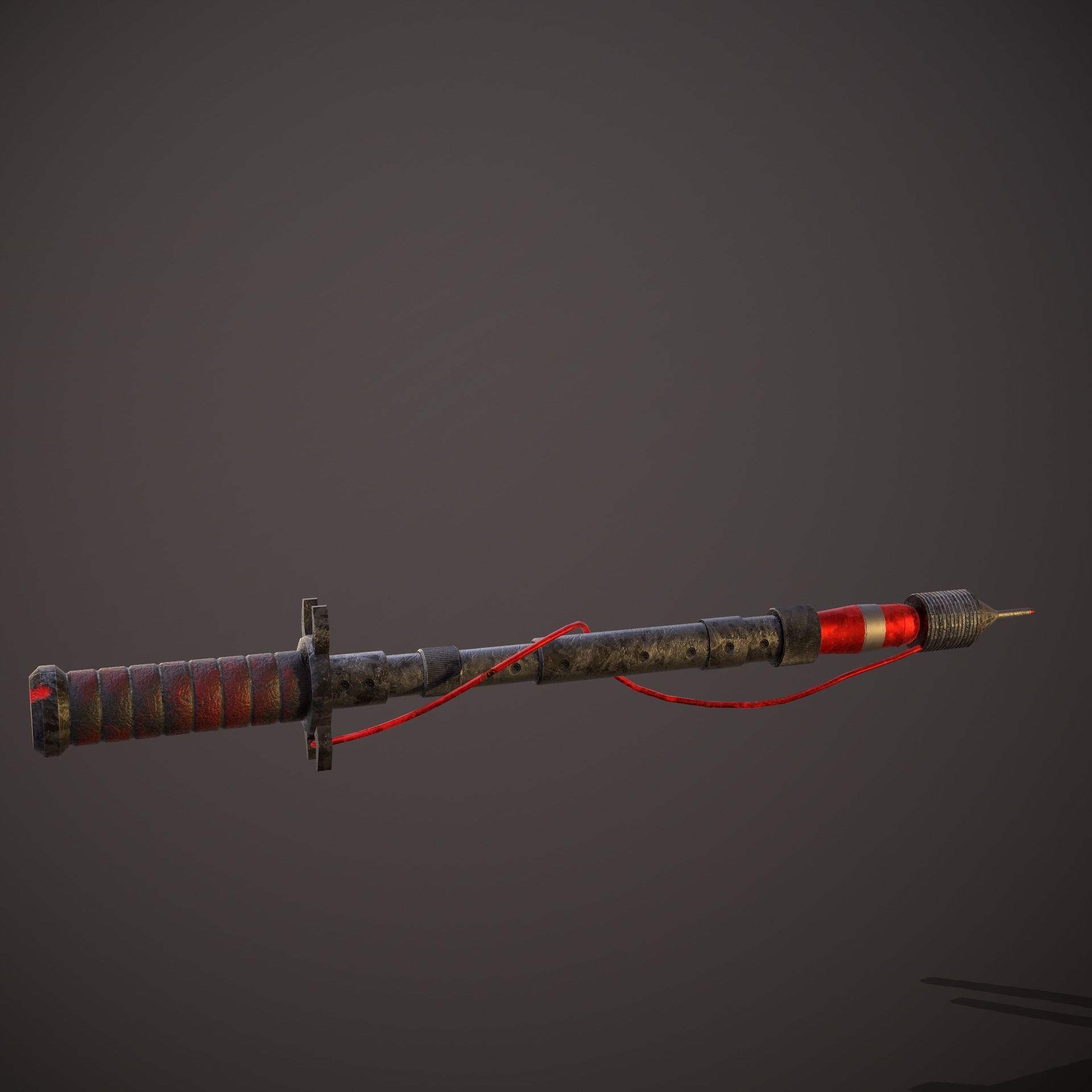 Sci-Fi harpoon Low-poly 3D model_3