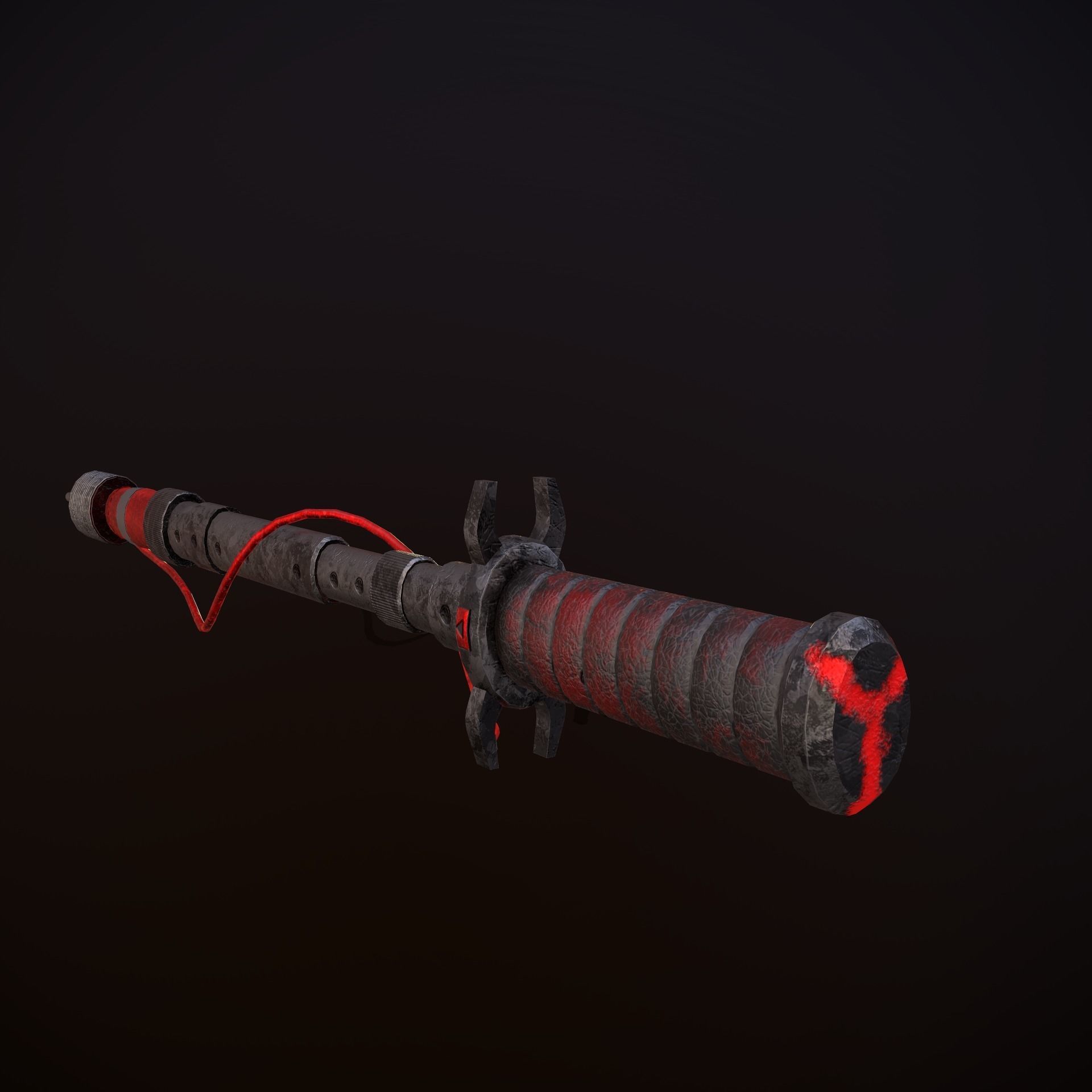 Sci-Fi harpoon Low-poly 3D model_2