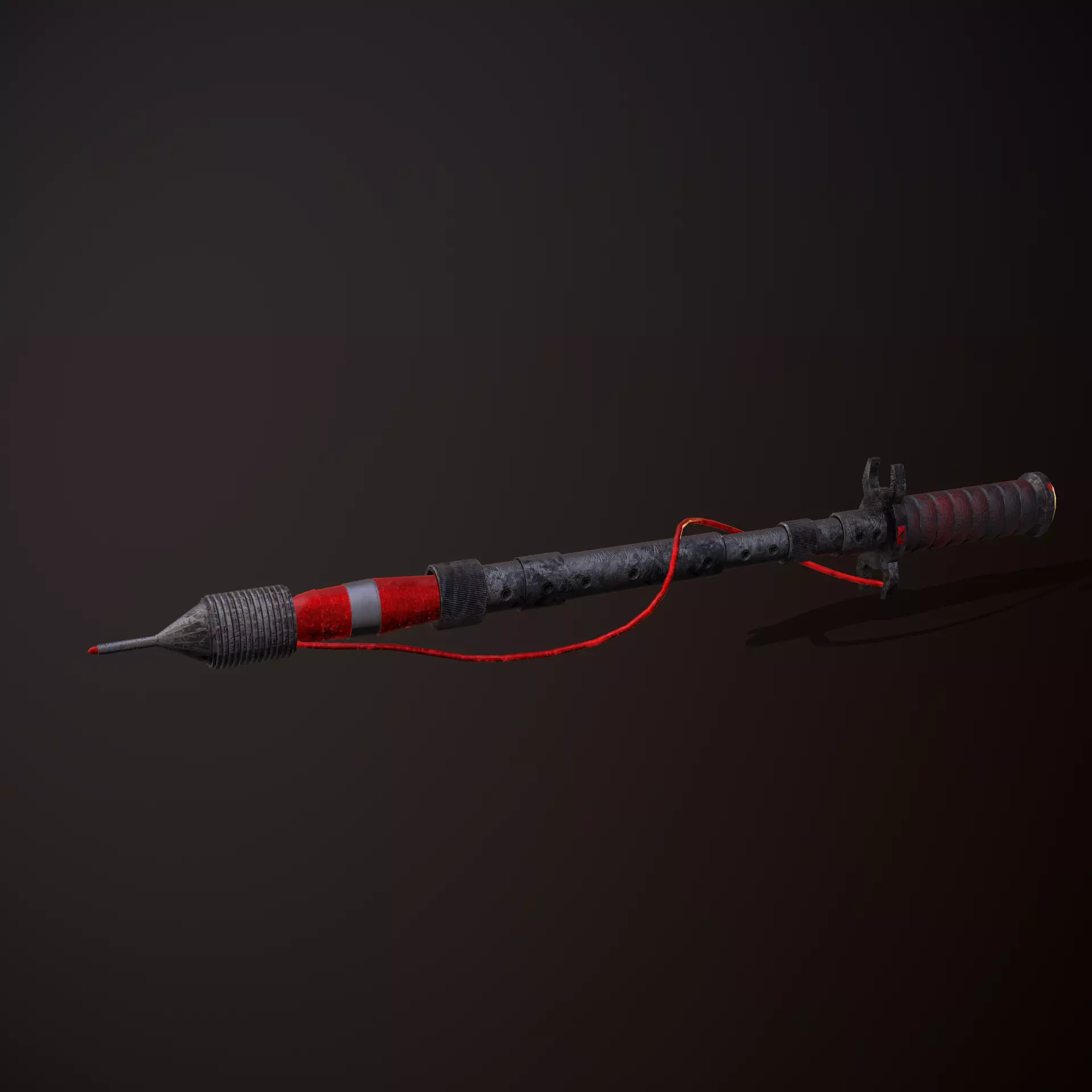 Sci-Fi harpoon Low-poly 3D model_0
