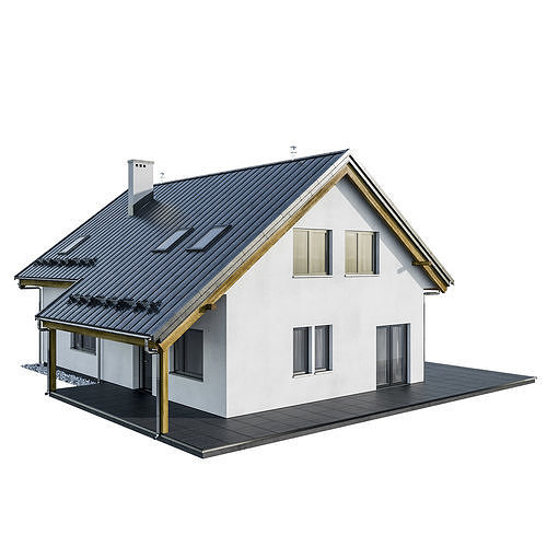 Modern house 01 3D model 4