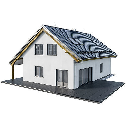 Modern house 01 3D model 5