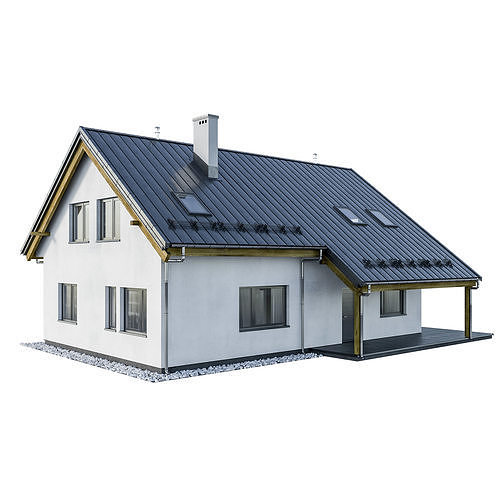 Modern house 01 3D model 3