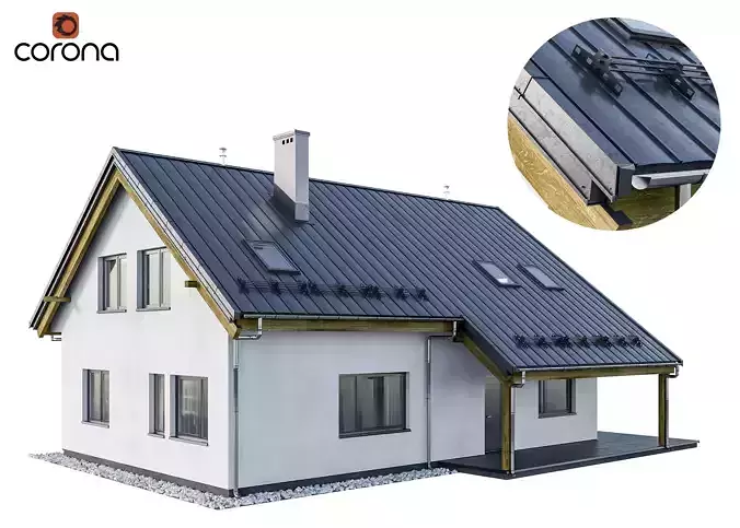 Modern house 01 3D model