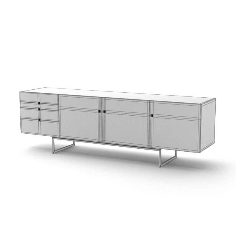 Contemporary Wooden Sideboard 3D model_5