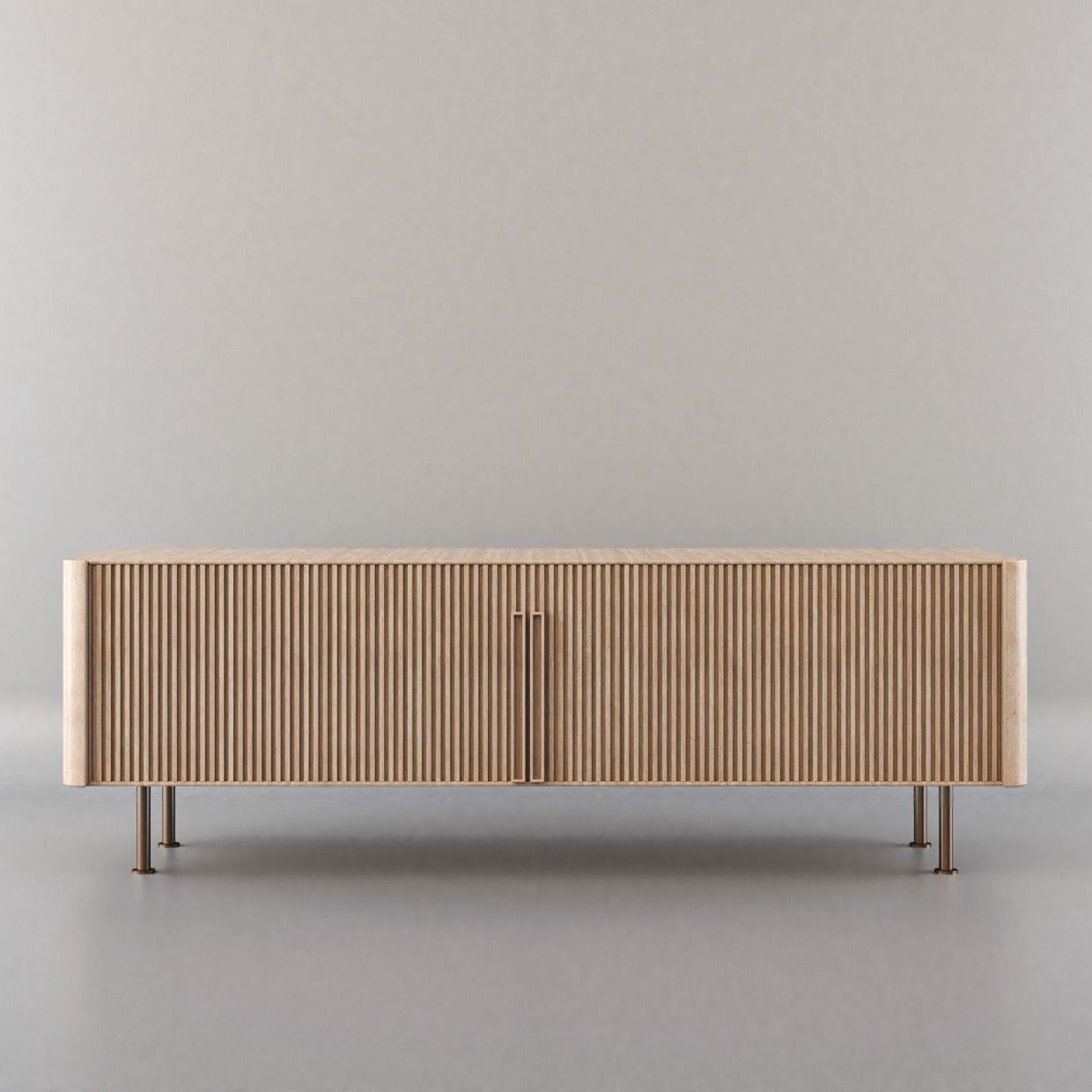Sideboard two sideboards with slats 3D model_2