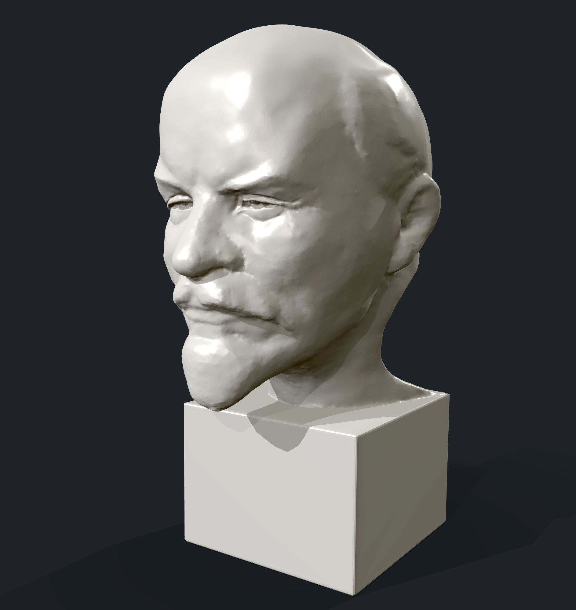 Lenin bust of 3D print model_2