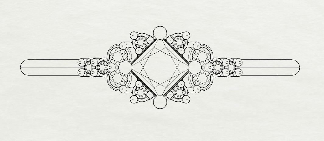 Engagement ring Princess 3D print for human 3D print model_11