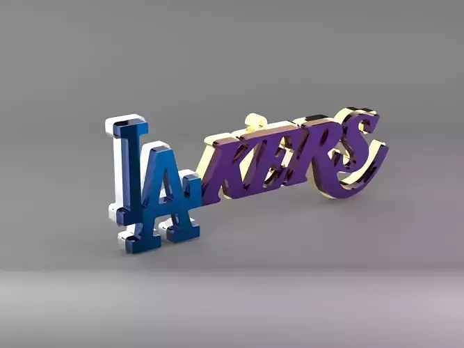 LA Dodgers Lakers Logo Mashup Christmas Ornament 3D print model