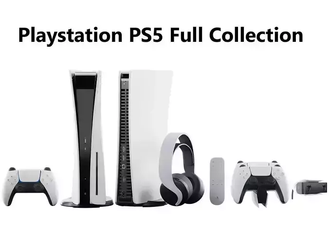 Playstation PS5 Full Collection 3D model Playstation PS5 Full Collection 3D model