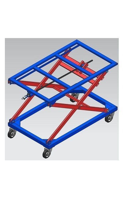 Adjustable Scissor Lift Table 3D model_3