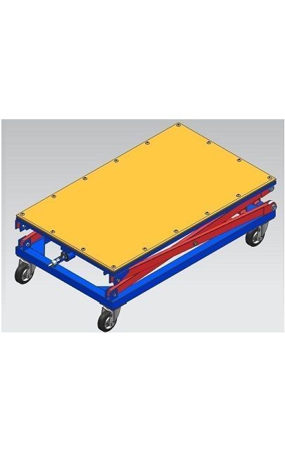 Adjustable Scissor Lift Table 3D model_1