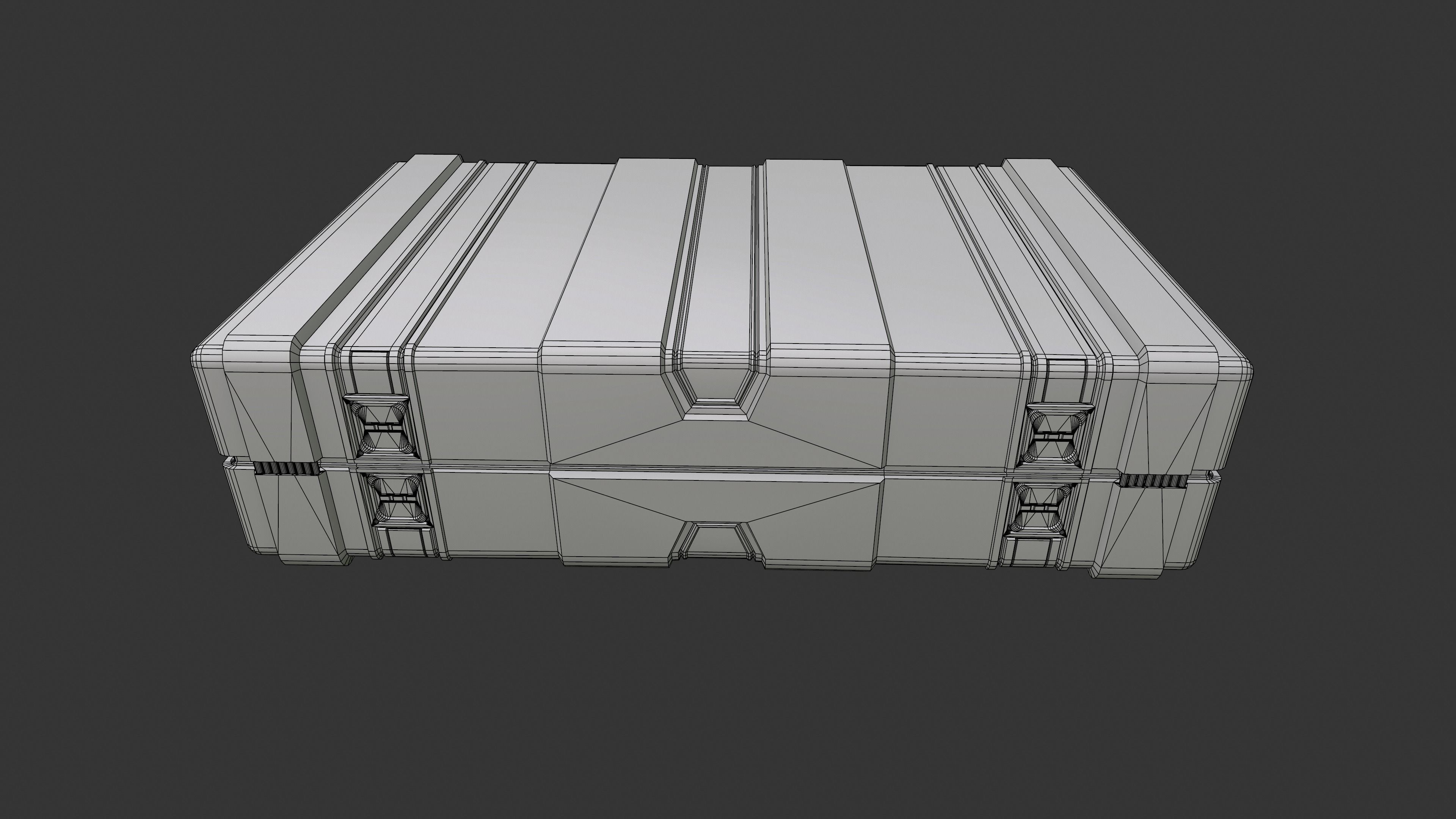 Sci-Fi Crate 7 Low-poly 3D model_3