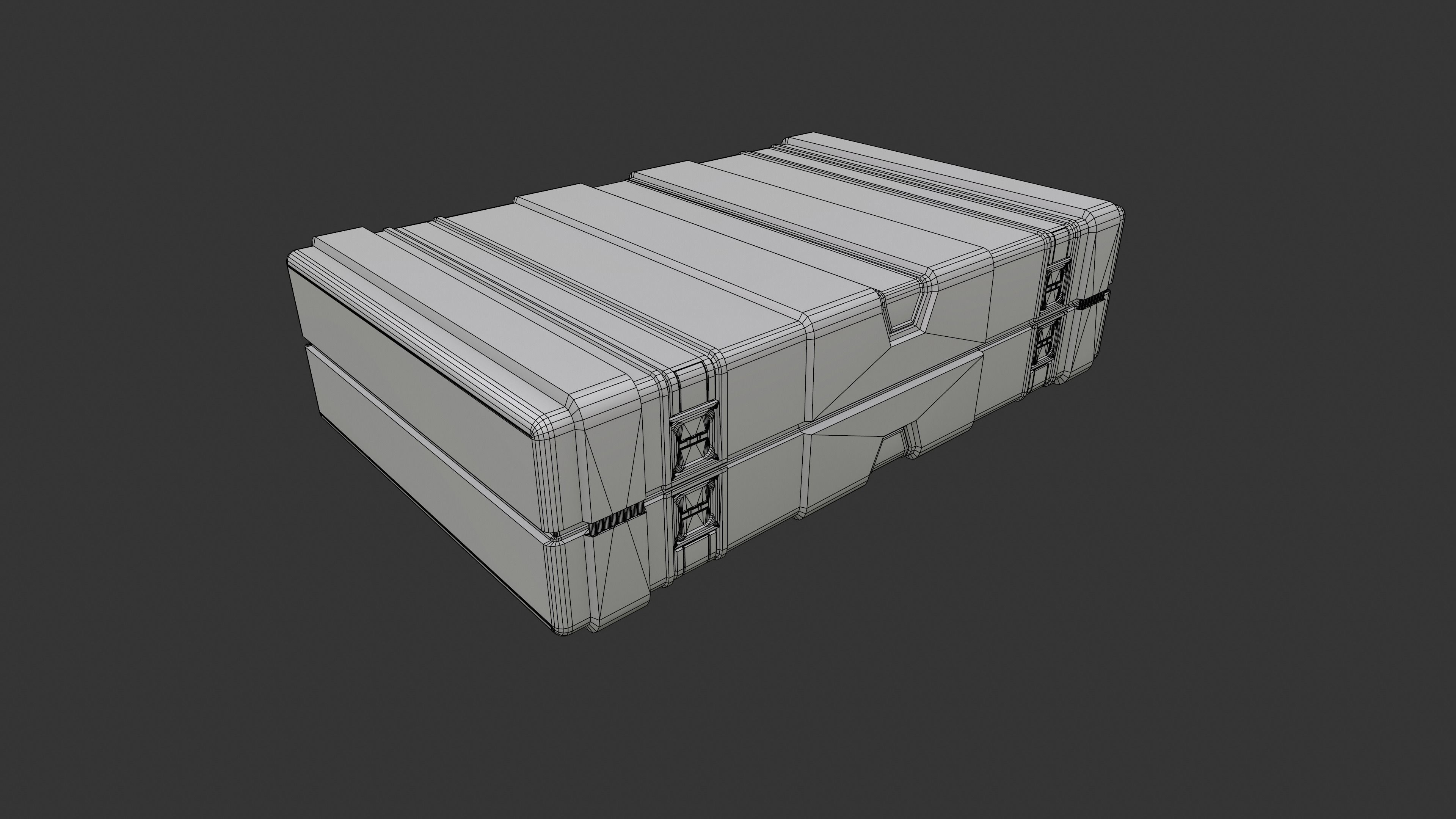 Sci-Fi Crate 7 Low-poly 3D model_4