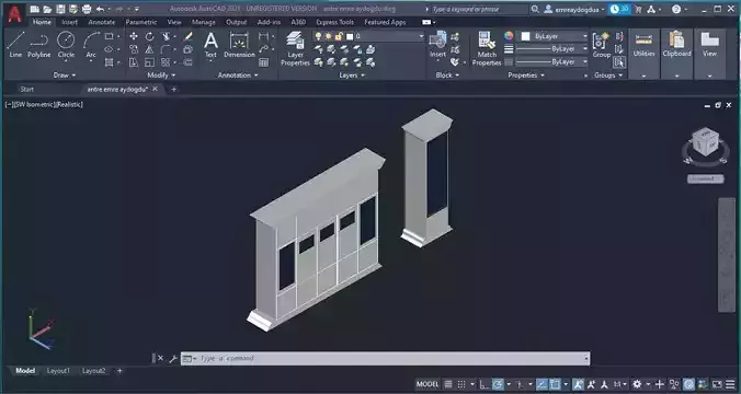  autocad antre 3d modeling