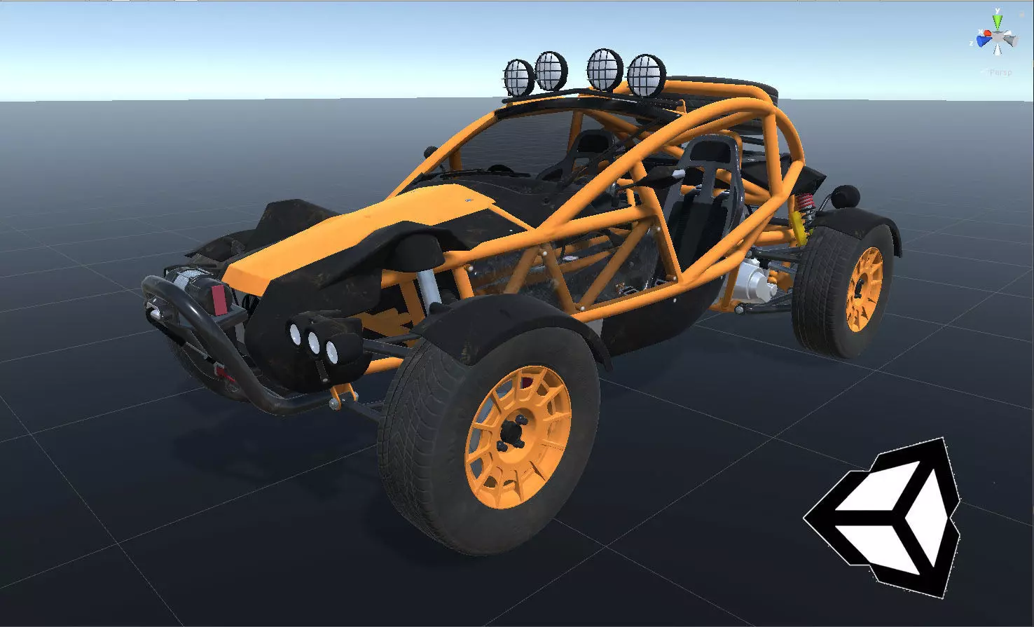 Unity Buggy Ariel Nomad Low-poly 3D model