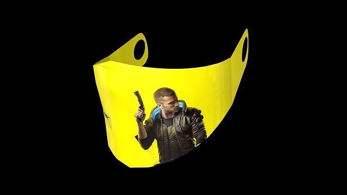 Cyberpunk Face Mask Free low-poly 3D model