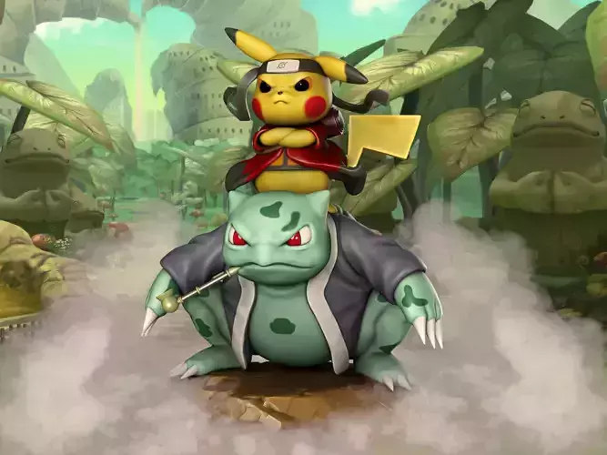 Pikachu Naruto Cosplay 3D print model
