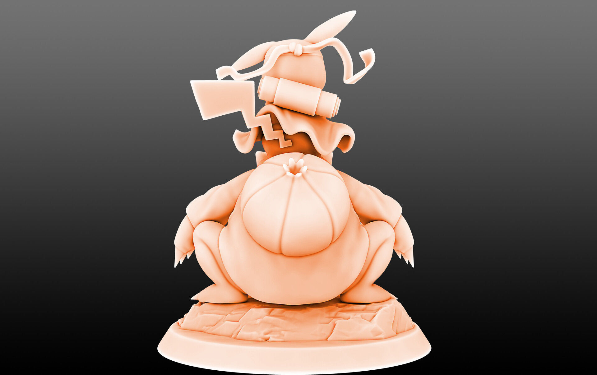 Pikachu Naruto Cosplay 3D print model_3