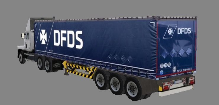 Container truck low-poly Low-poly 3D model_2