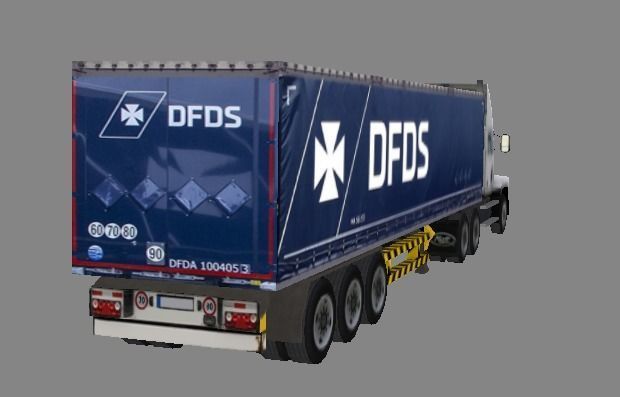 Container truck low-poly Low-poly 3D model_3