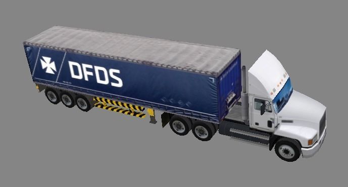 Container truck low-poly Low-poly 3D model_4