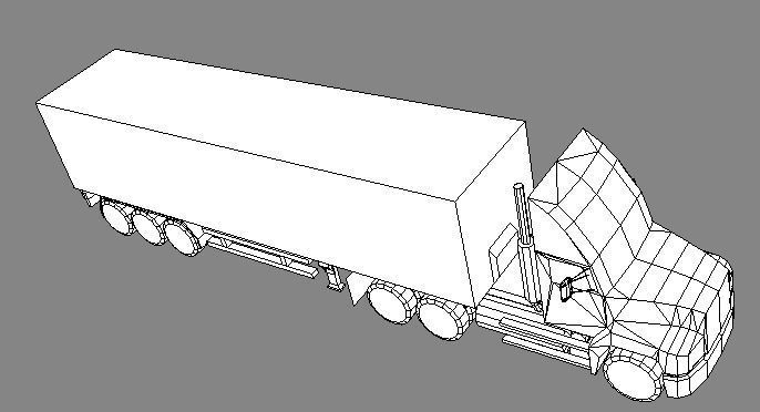 Container truck low-poly Low-poly 3D model_6