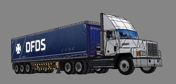 Container truck low-poly Low-poly 3D model_5