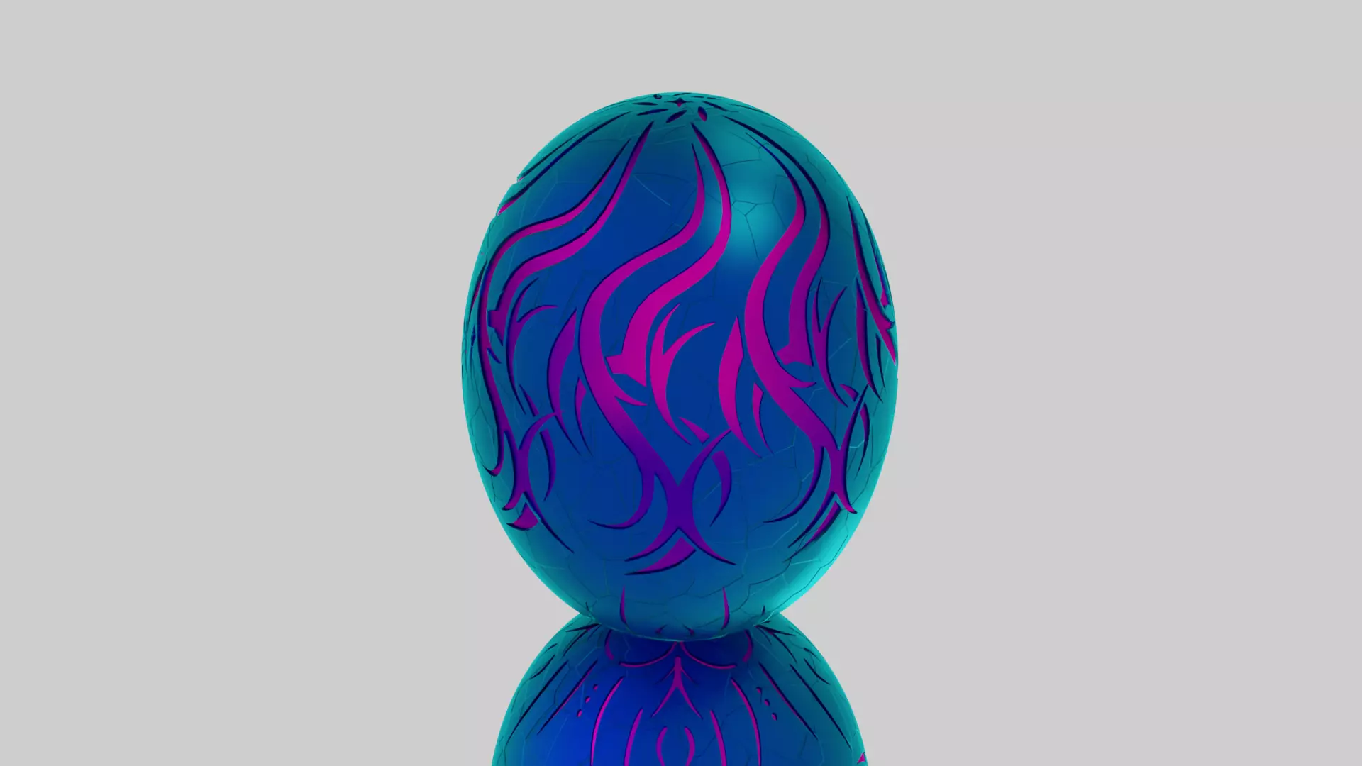Crystal Egg Low-poly 3D model_0